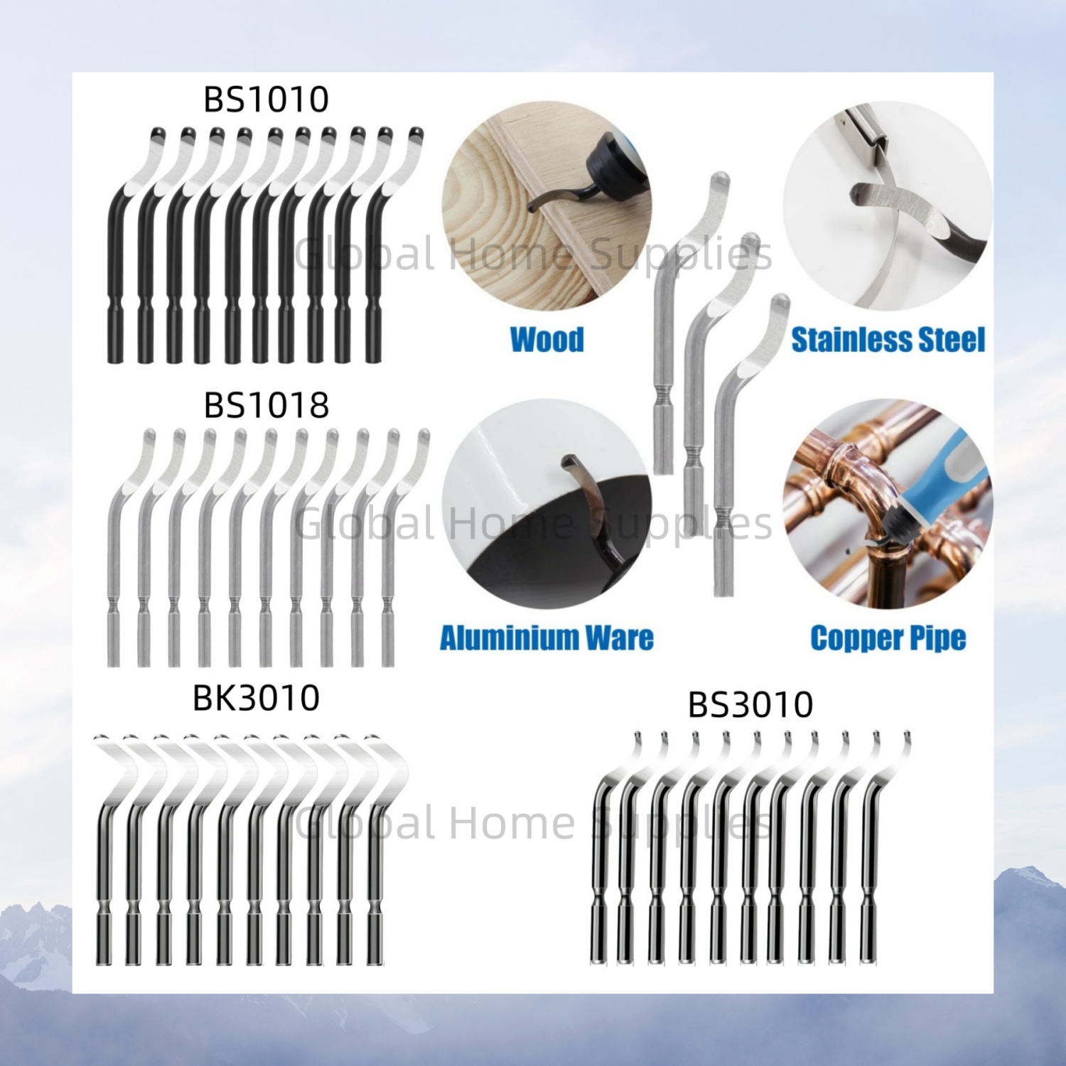 Swivel Knife Tool - 10 قطعة شفرات إزالة الأزيز BS1010