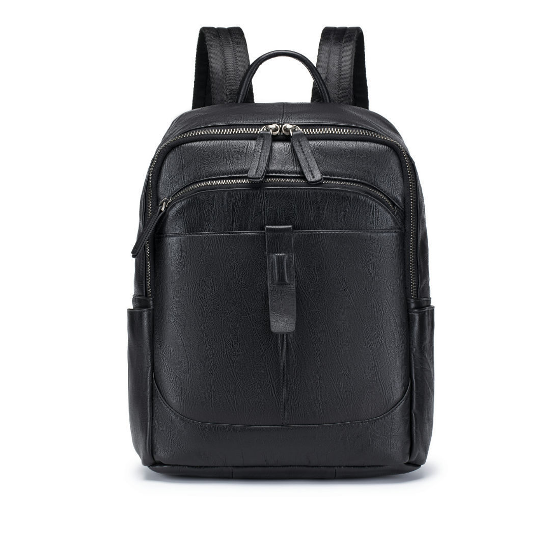Leather Work Rucksack - حقيبة ظهر رجالية سوداء من الجلد