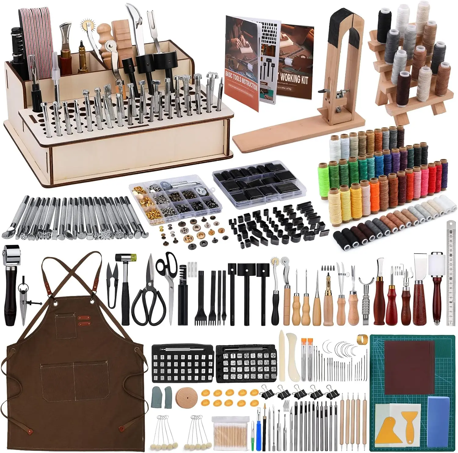 Leatherwork Beginner Tools - مجموعة أدوات العمل بالجلد 628 قطعة
