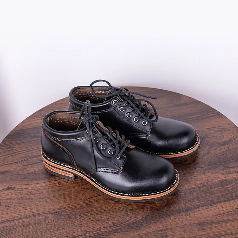 Leather Work Youtube - الشاي الأسود الأساسية جلد البقر Goodyear