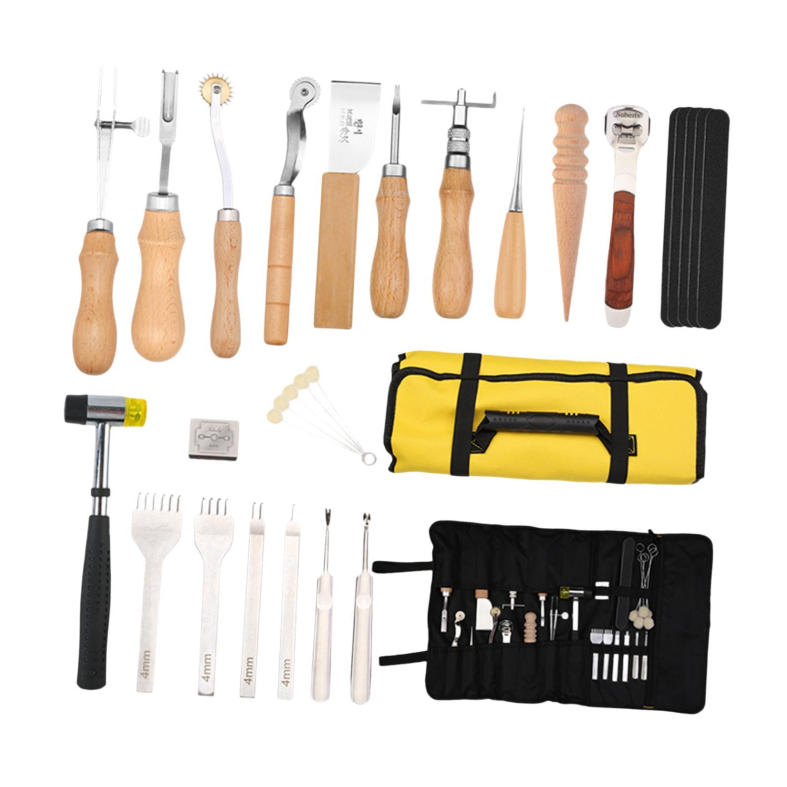 Leatherwork Beginner Tools - طقم أدوات عمل من الجلد الصناعي