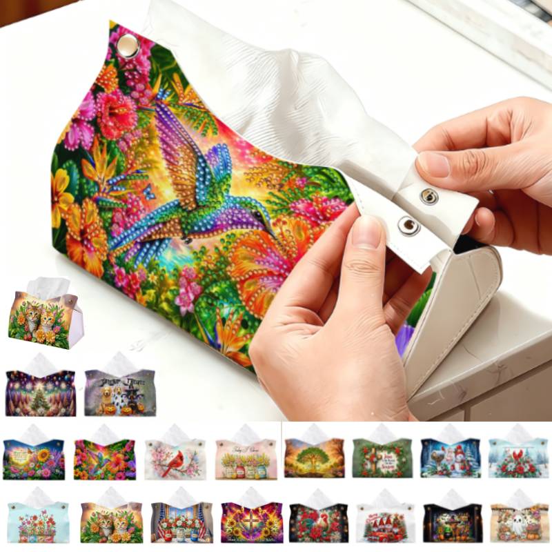 Leather Work In Art - صندوق مناديل بتصميم فني ماسي يمكنك