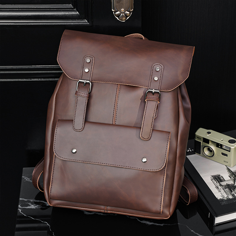 GOYN خمر الرجال حقيبة جلدية ال - مراجعة Leather Work Rucksack وسعره