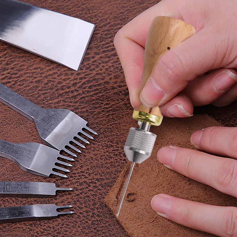 الجلود أداة العمل عدة المفروشا - مراجعة Leatherwork Beginner Tools وسعره