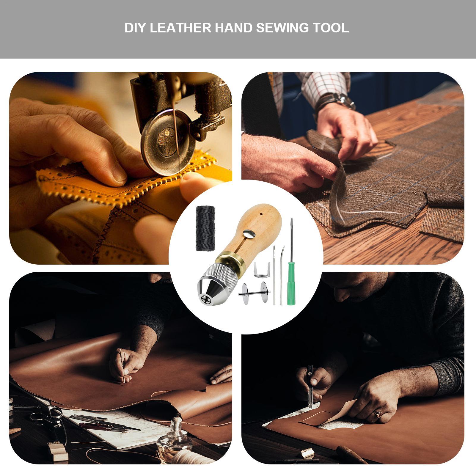 الجلود أداة العمل عدة المفروشا - مراجعة Leatherwork Beginner Tools وسعره