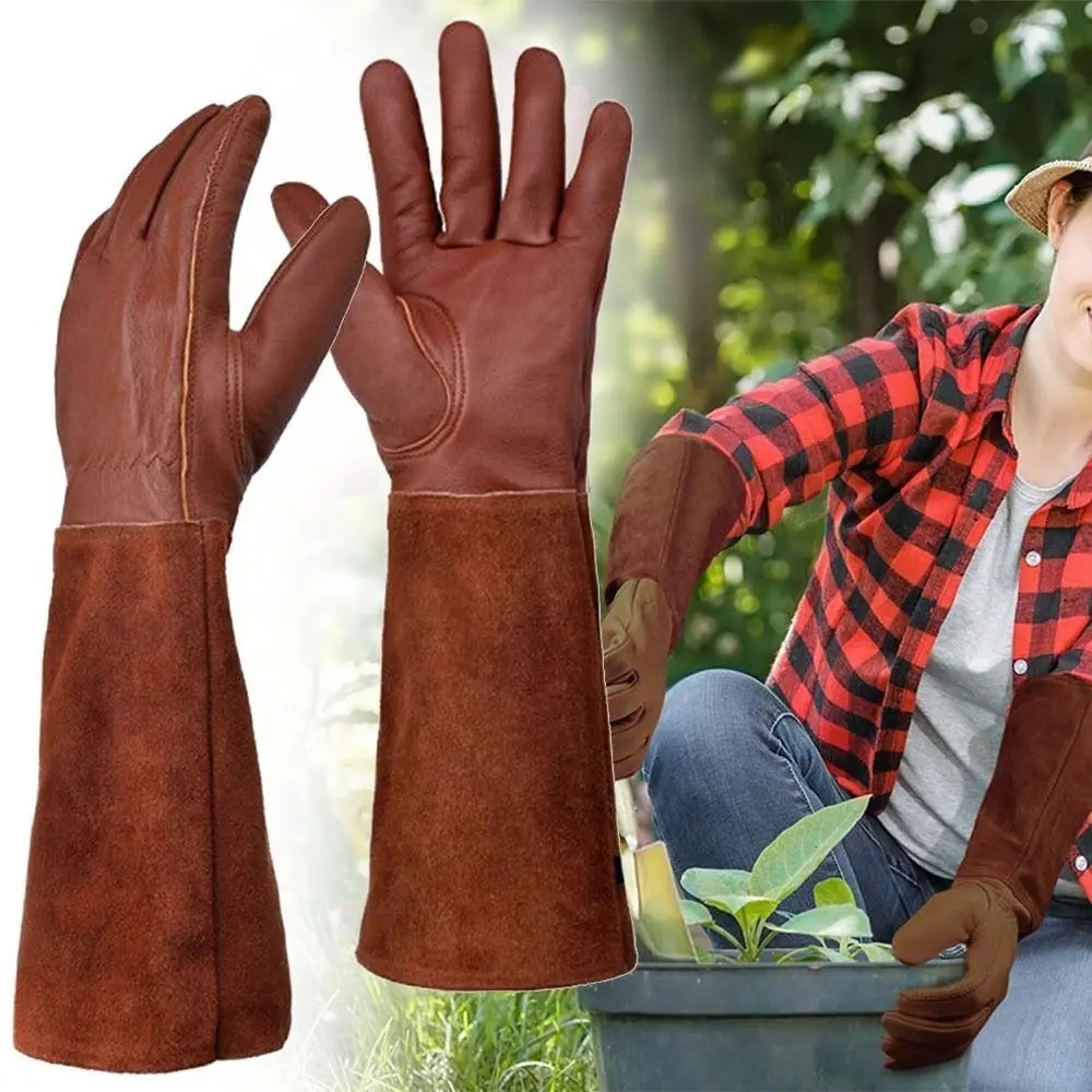 أنبوب طويل البستنة سلامة قفازا - مراجعة Leather Work Youtube وسعره