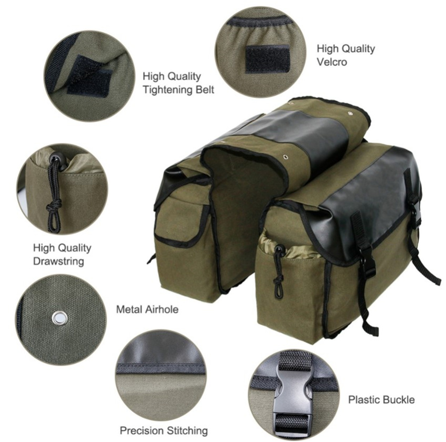 قماش الجلود الخلفية السرج دراج - مراجعة Leatherwork Bag وسعره