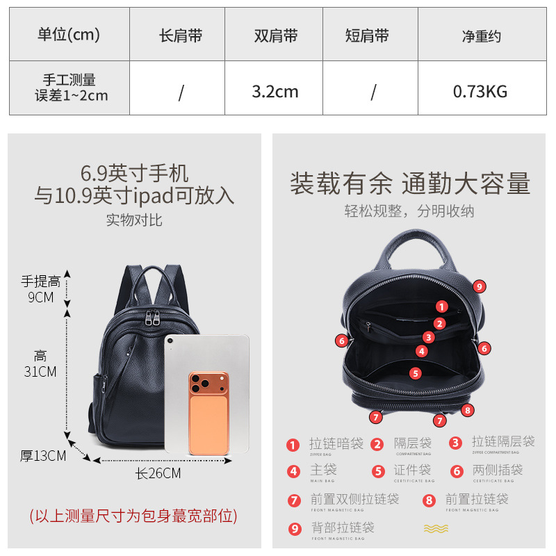 حقيبة ظهر جلدية كبيرة السعة لل - مراجعة Leather Work Rucksack وسعره
