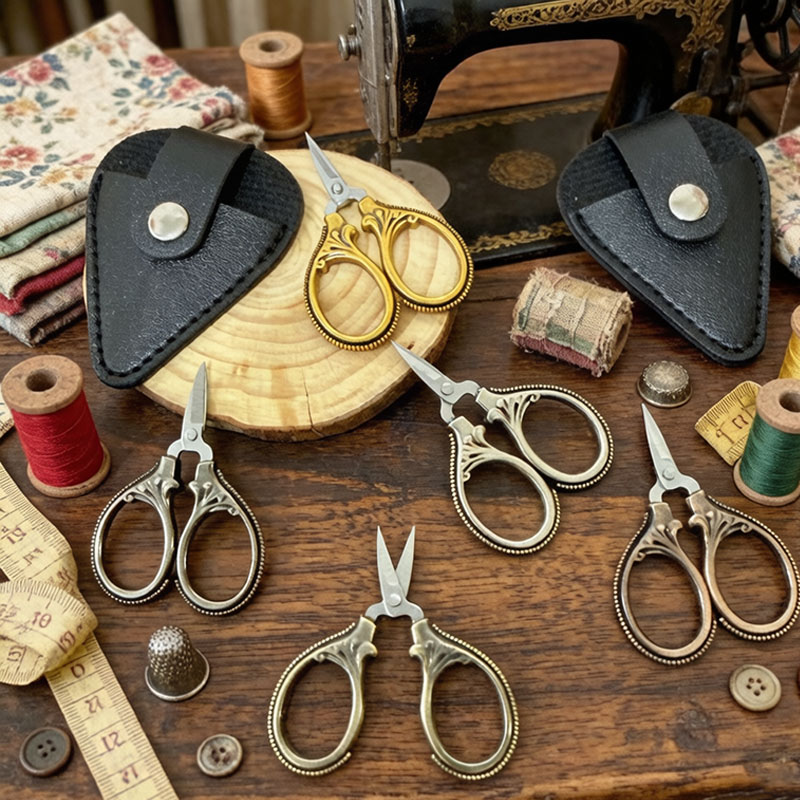 مقص صغير عتيق الطراز مع غطاء م - مراجعة Leather Work In Art وسعره