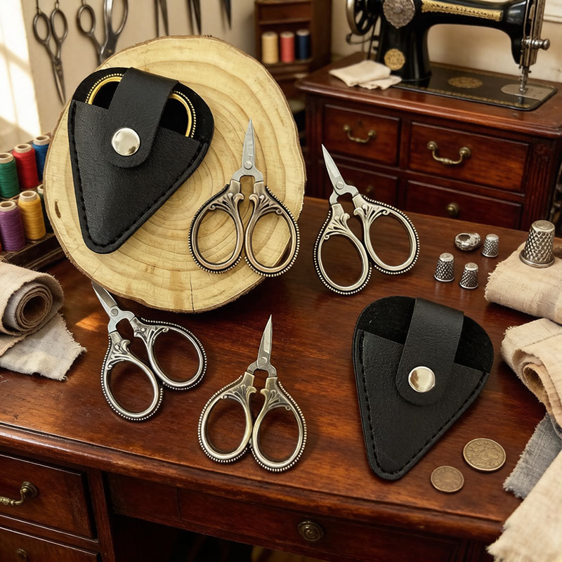 مقص صغير عتيق الطراز مع غطاء م - مراجعة Leather Work In Art وسعره
