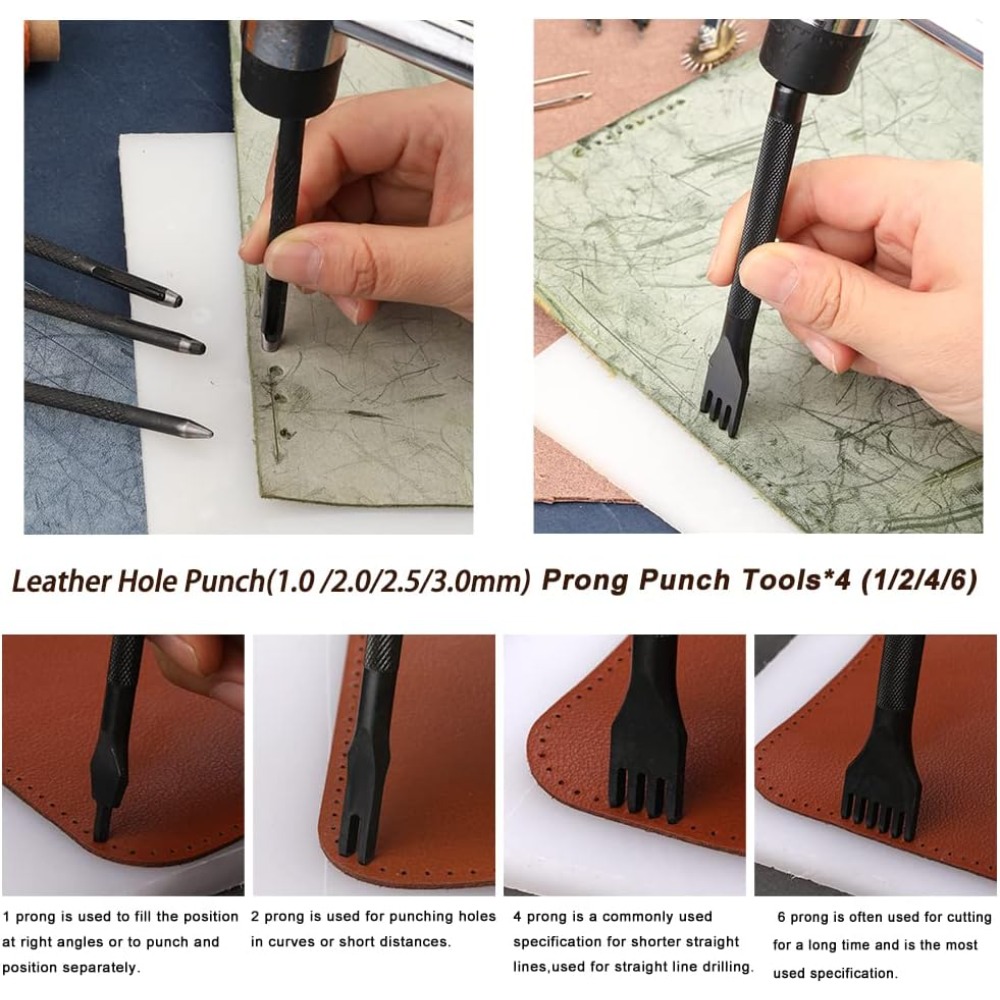 أدوات العمل الجلدية مجموعة الح - مراجعة Leatherwork Beginner Tools وسعره