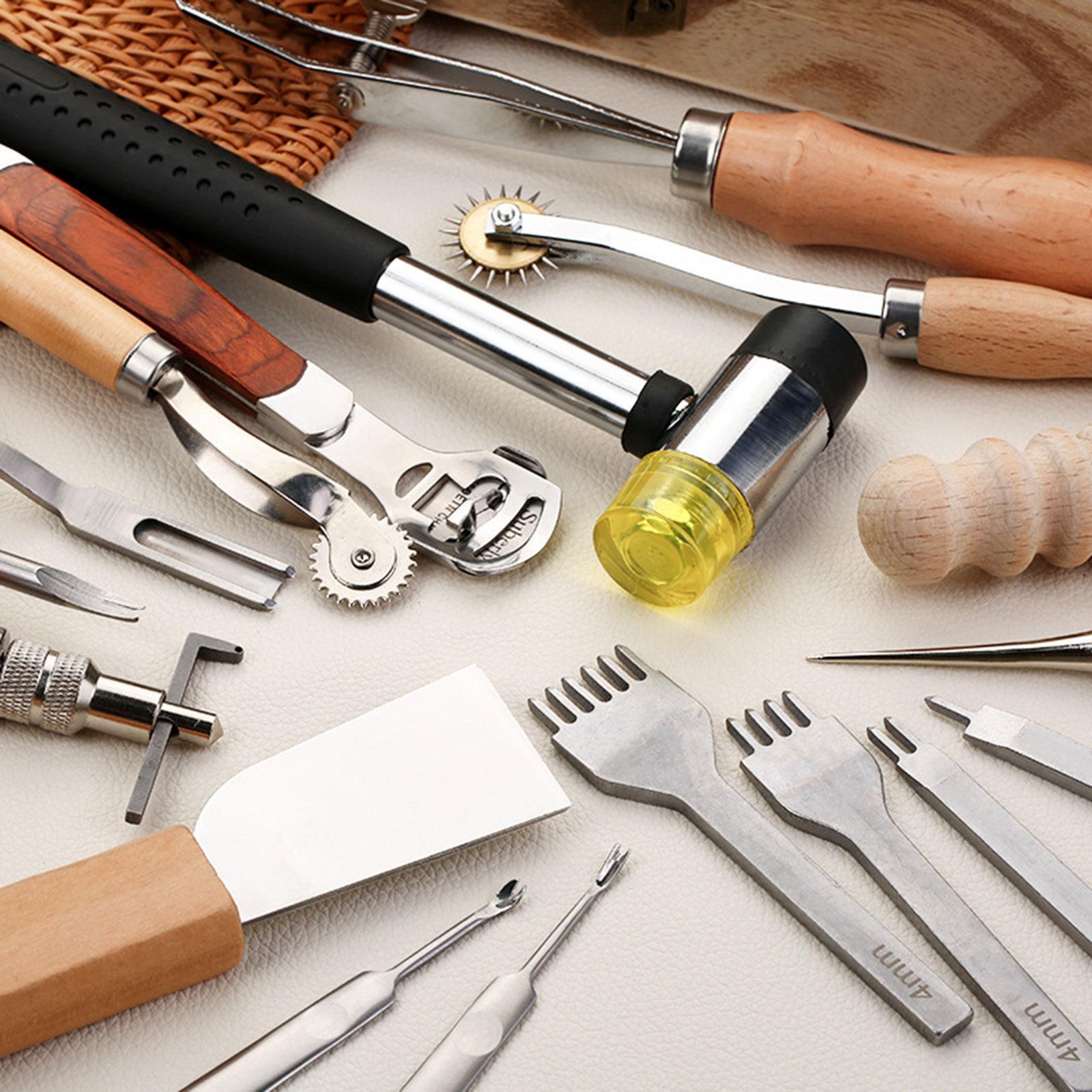 طقم أدوات عمل من الجلد الصناعي - مراجعة Leatherwork Beginner Tools وسعره