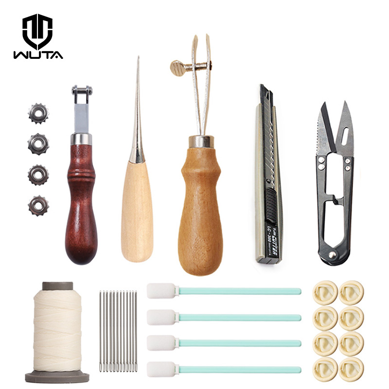 WUTA المهنية أدوات حرفية جلدية - مراجعة Leatherwork Beginner Tools وسعره