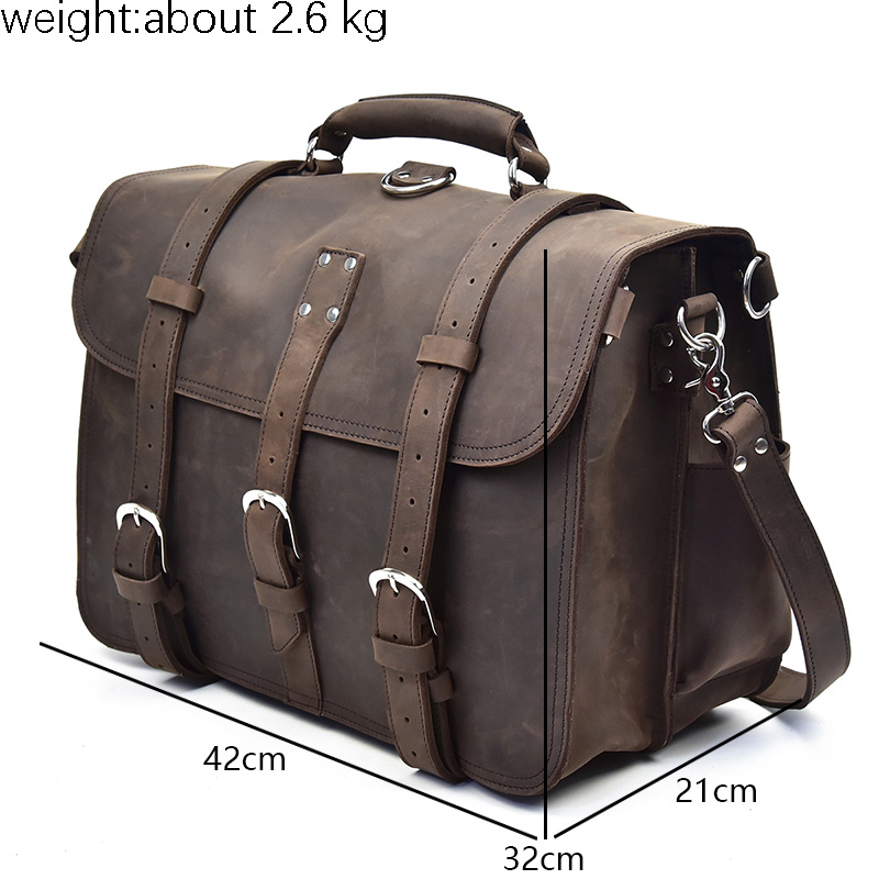 الرجال سميكة مجنون الحصان الجل - مراجعة Leather Work Rucksack وسعره