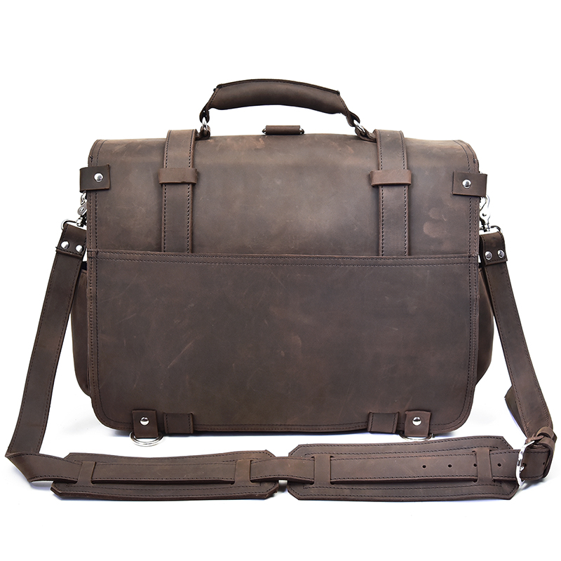 الرجال سميكة مجنون الحصان الجل - مراجعة Leather Work Rucksack وسعره