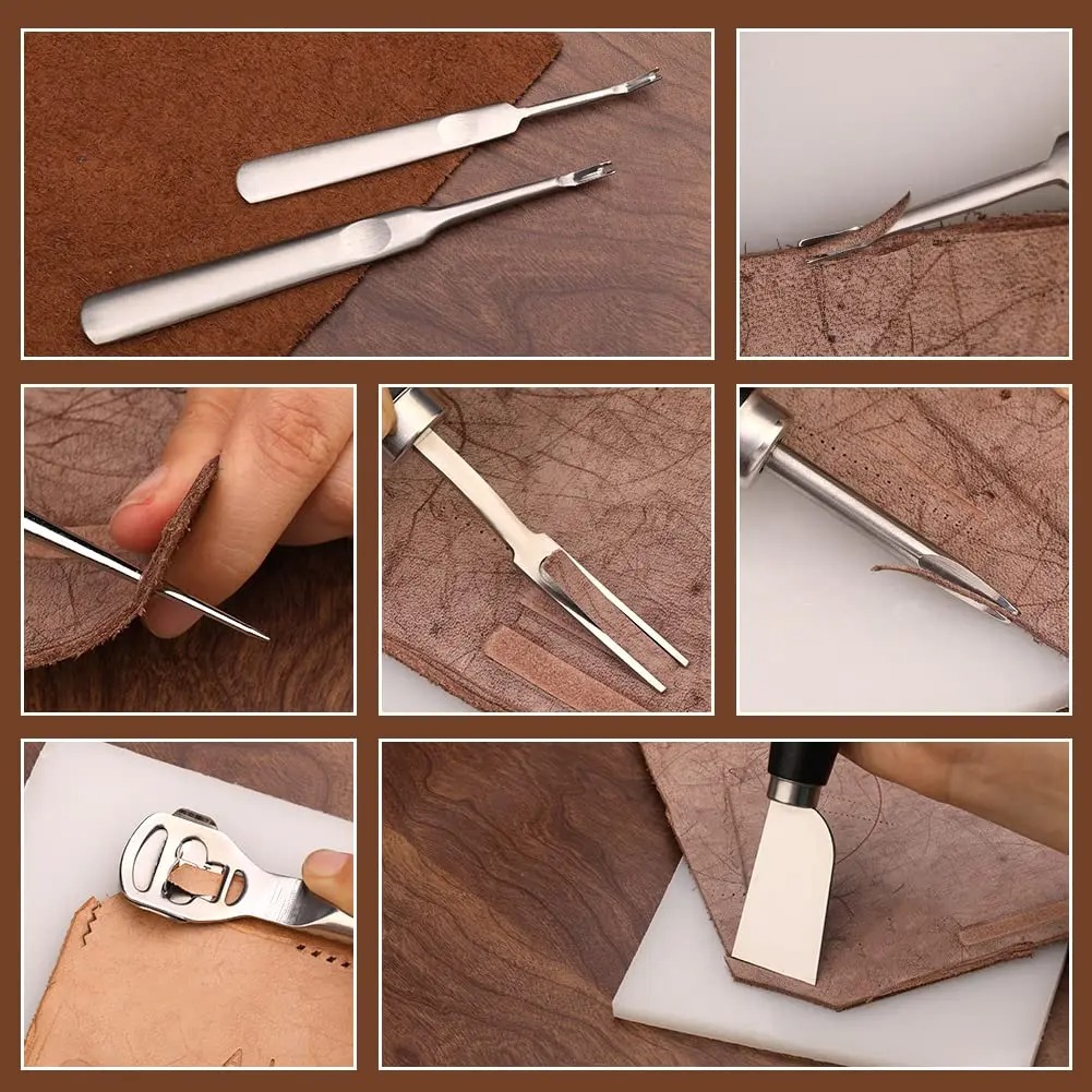 Fenrry 37 قطعة من أدوات العمل  - مراجعة Leatherwork Beginner Tools وسعره